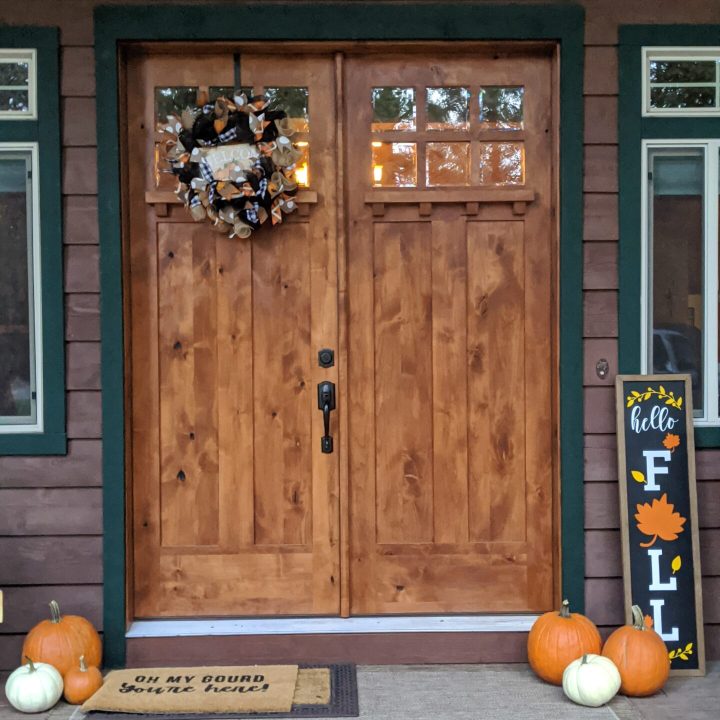 Beautiful stained craftsman style door in Athol, Id